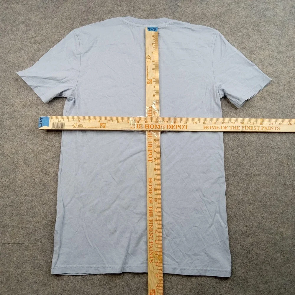 Everlane Shirt Mens XS Crewneck Light Blue 100% Cotton Pocket Tee USA Made - Picture 3 of 7